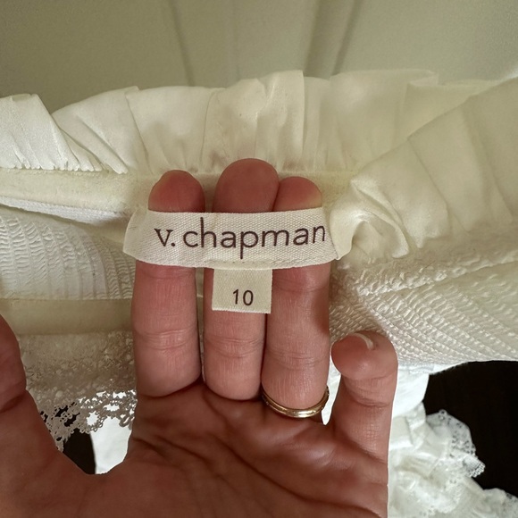 V. Chapman White Ruffled Tiered Midi Dress - Picture 3 of 3